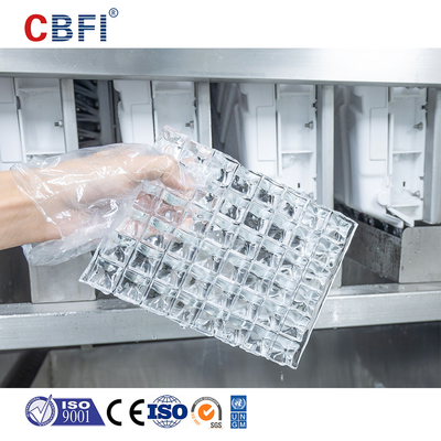 آلة مكعبات الثلج من الفولاذ المقاوم للصدأ مع ضاغط Bizter / Frascold - التبريد بدون جهد