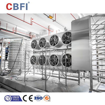 التجميد السريع المزدوج المزدوج 200kg/H-10000kg/H السعة التحكم في PLC