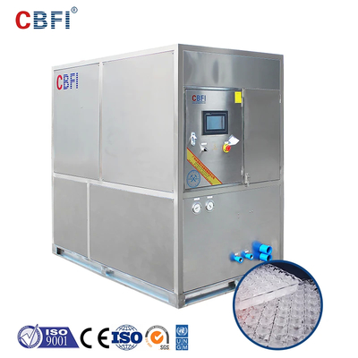 آلة مكعبات الثلج من الفولاذ المقاوم للصدأ مع ضاغط Bizter / Frascold - التبريد بدون جهد